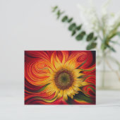 Carte Postale Tournesol Abstrait (Debout devant)