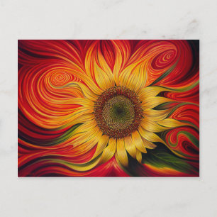 Carte Postale Tournesol Abstrait