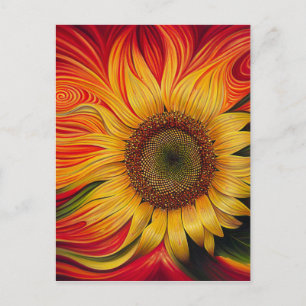 Carte Postale Tournesol Abstrait