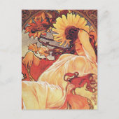 Carte Postale Tournesol Alphonse Mucha (Devant)