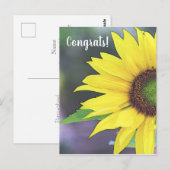 Carte Postale Tournesol Aquarelle Numérique 2 (Devant / Derrière)