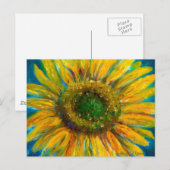 Carte Postale Tournesol Art Chatoyant (Devant / Derrière)