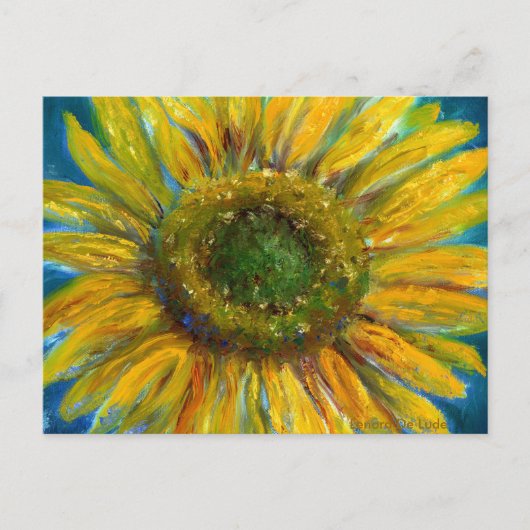 Carte Postale Tournesol Art Chatoyant (Devant)