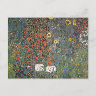 Carte Postale Tournesol dans le jardin Gustav Klimt Art nouveau