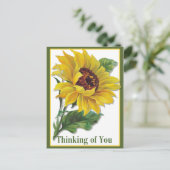 Carte Postale Tournesol doré (Debout devant)
