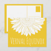 Carte Postale tournesol équinoxe vernal (Devant / Derrière)