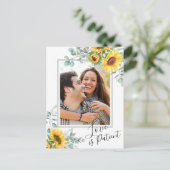 Carte Postale Tournesol Eucalyptus PHOTO Mariage Changement de p (Debout devant)
