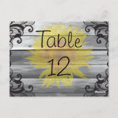 Carte Postale Tournesol Grange Bois et dentelle noire (Dos)