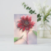 Carte Postale Tournesol hybride soufflant dans le vent (Debout devant)
