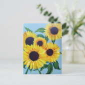 Carte Postale Tournesol jaune (Debout devant)
