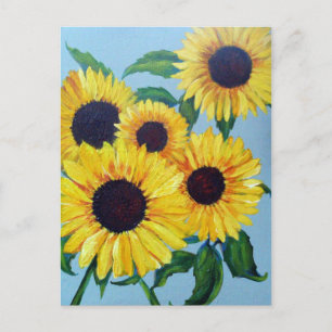 Carte Postale Tournesol jaune