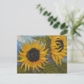 Carte postale tournesol jaune Paris (Debout devant)