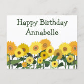 Carte D’anniversaire Tournesol Jaune Avec Enveloppe – Papier Nacré Haut De Gamme – Design Unique, Vœux Réconfortants – Taille 15,2 Cm - 6