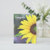 Carte Postale Tournesol numérique aquarelle 2 (Debout devant)