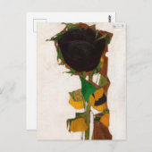 Carte Postale Tournesol par Egon Schiele (Devant / Derrière)