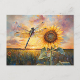 Carte Postale Tournesol rustique Iridescente