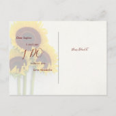 Carte Postale Tournesol Serez-Vous Mon Invitation D'Épouse (Dos)