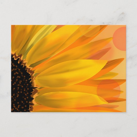 Carte postale tournesol vibre (Devant)