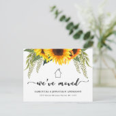 Carte Postale Tournesols de campagne Nous avons déménagé Nouvell (Debout devant)