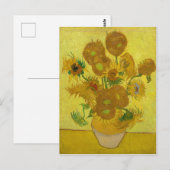 Carte Postale Tournesols de Van Gogh Peinture Art (Devant / Derrière)