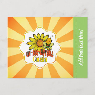 Carte Postale Tournesols et abeilles cousins incroyables