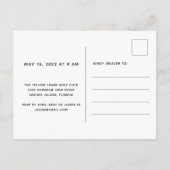 Carte Postale Tournoi de golf 50e anniversaire Invitation (Dos)