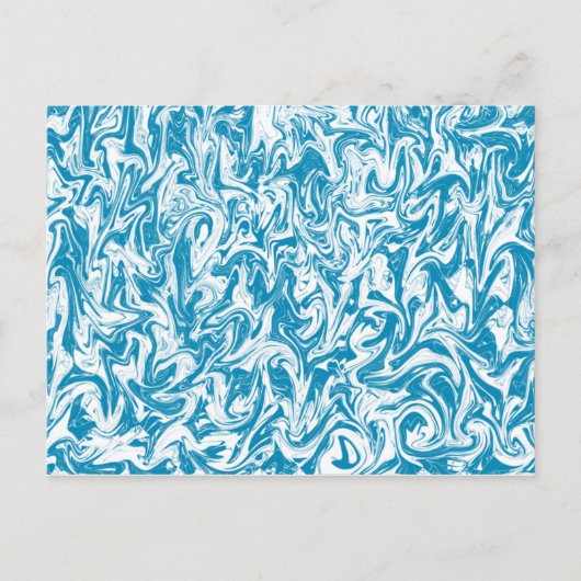 Carte Postale Tourquoise et blanc (Devant)