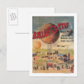 Carte Postale Tours de ballon captif à une affiche d'exposition (Devant / Derrière)