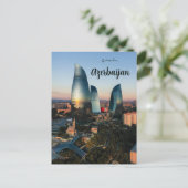 Carte Postale Tours de flammes Bakou Azerbaïdjan (Debout devant)