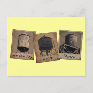 Carte Postale Tours d'eau de New York Style Vintage