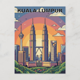 Carte Postale Tours jumelles Petronas de Kuala Lumpur