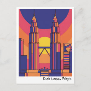Carte Postale Tours jumelles Petronas de Kuala Lumpur