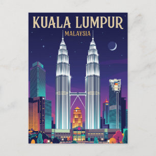 Carte Postale Tours jumelles Petronas Malaisie