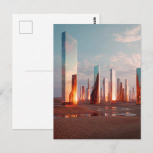 Carte Postale Tours Miroirs Surréalistes Futuristes Dans Le Dése