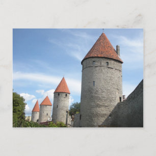 Carte Postale Tours ou tourelles médiévales en Tallinn, Estonie