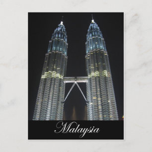 Carte Postale Tours Petronas à la nuit