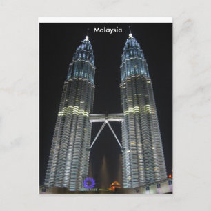 Carte Postale Tours Petronas à la nuit