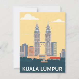 Carte Postale Tours Petronas Vintages Kuala Lumpur Malaisie