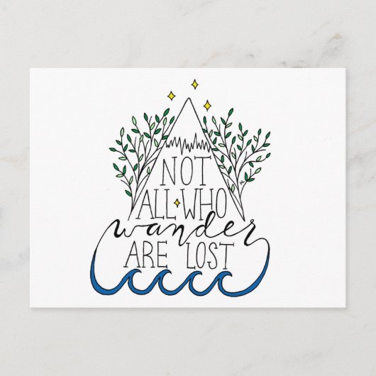 Carte Postale Tous ceux qui errent ne sont pas perdus (Devant)
