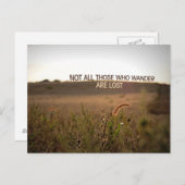 Carte Postale Tous ceux qui errent ne sont pas perdus (Devant / Derrière)