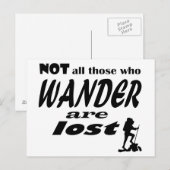 Carte Postale Tous Ceux Qui Se Promènent Ne Sont Pas Perdus (Devant / Derrière)