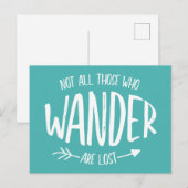 Carte Postale Tous Ceux Qui Se Promènent Ne Sont Pas Perdus (Devant / Derrière)