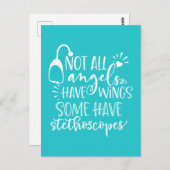 Carte Postale Tous les anges n'ont pas d'ailes Certaines ont des (Devant / Derrière)