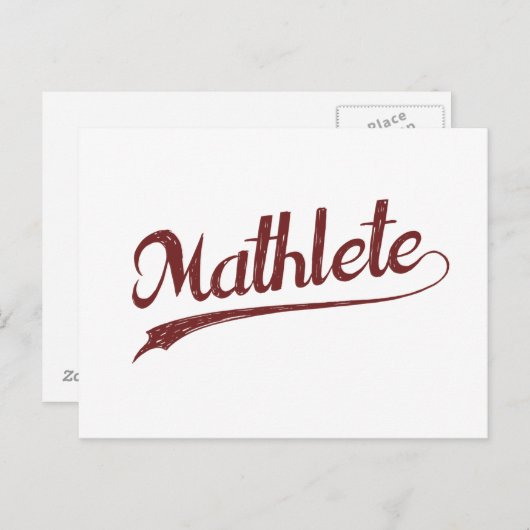 Carte Postale Tous les athlètes Math Math Star Mathlete (Devant / Derrière)