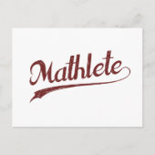 Carte Postale Tous les athlètes Math Math Star Mathlete (Devant)