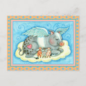 CARTE POSTALE TOUS LES BONS PIGLETS VONT AU CIEL, LES BONS PIG A (Devant)