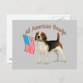 Carte Postale Tous les cadeaux Beagles américains (Devant / Derrière)
