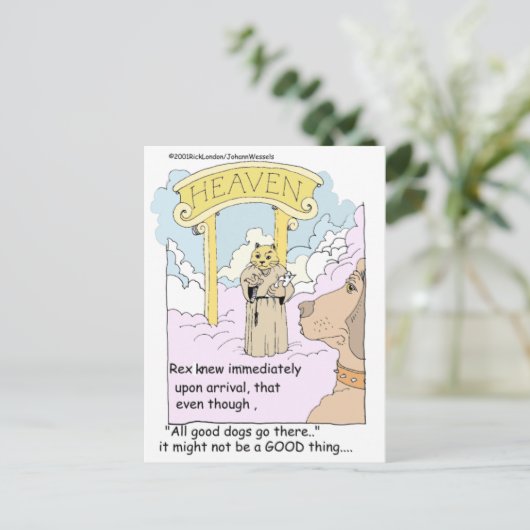 Carte Postale Tous Les Chats Vont Au Ciel ? Drôle cadeaux & Tee (Debout devant)