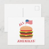 Carte Postale Tous les hamburgers américains (Devant / Derrière)