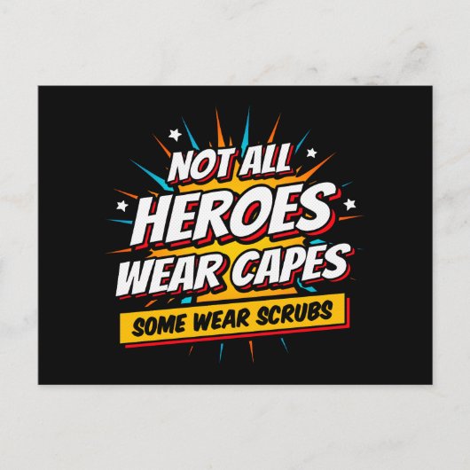 Carte Postale Tous les héros ne portent pas caps Infirmière appr (Devant)